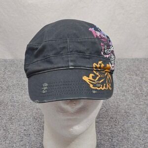 Womens Military Style Cap Fleur De Leis New Orleans Biker Streetwear Festival